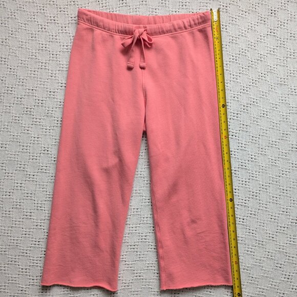 Frank & Eileen Catherine Cropped Sweatpants Wild Strawberry Womens M Cotton Pink - Picture 7 of 7
